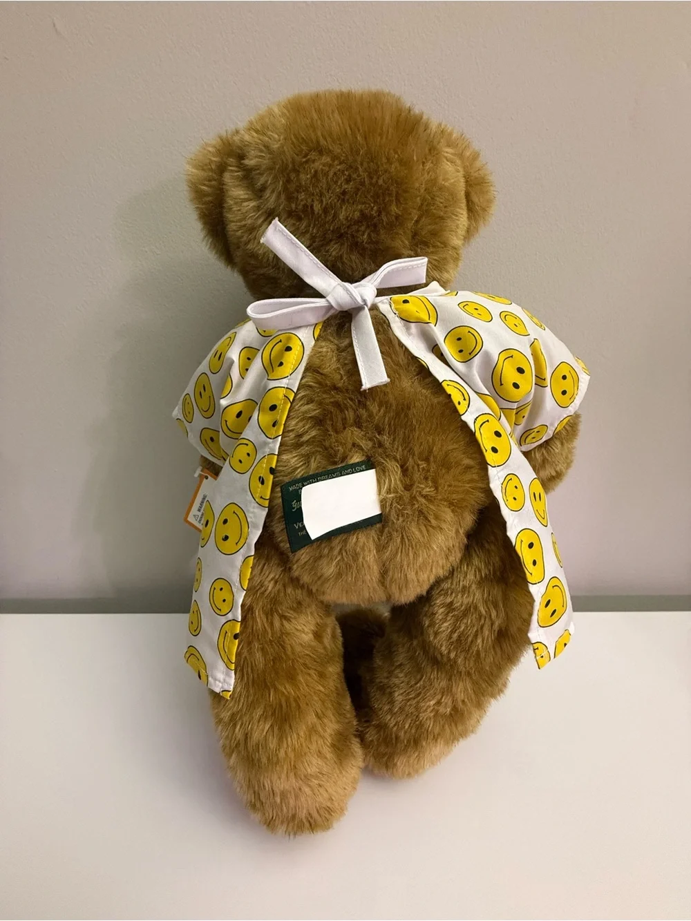 Vermont Teddy Bear Jointed Get Well Hospital Gown Plush 15